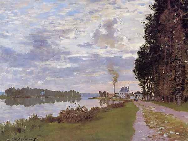 The Promenade At Argenteuil Oil Painting by Claude Oscar Monet