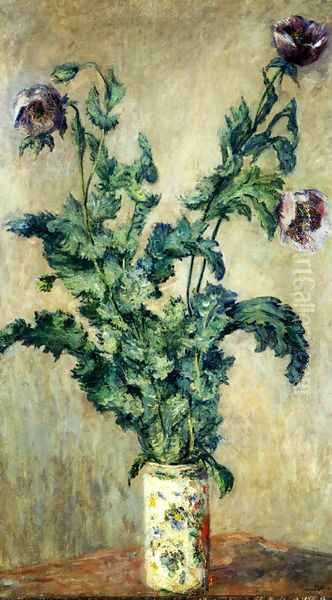 Purple Poppies Oil Painting by Claude Oscar Monet