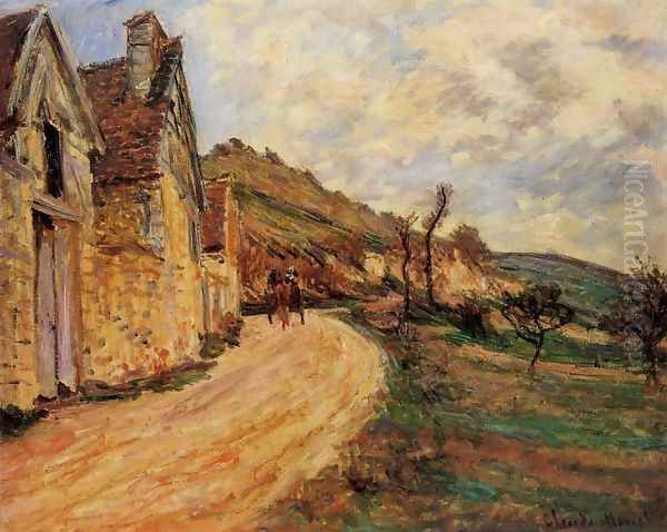 Les Roches At Falaise Near Giverny Oil Painting by Claude Oscar Monet