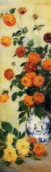 Dahlias Oil Painting by Claude Oscar Monet