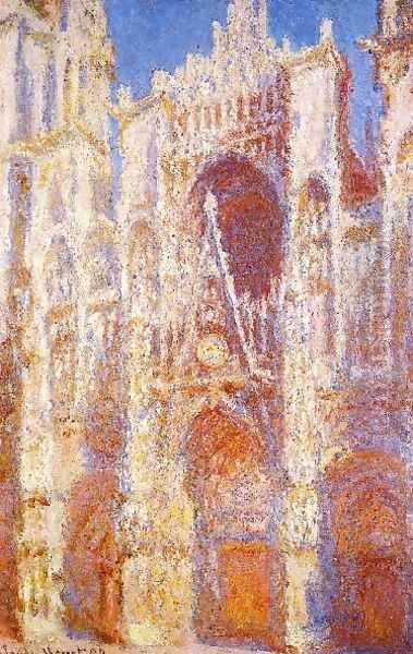 Rouen Cathedral The Portal In The Sun Oil Painting by Claude Oscar Monet