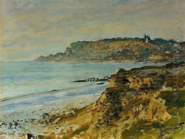 The Cliff At Sainte Adresse Oil Painting by Claude Oscar Monet