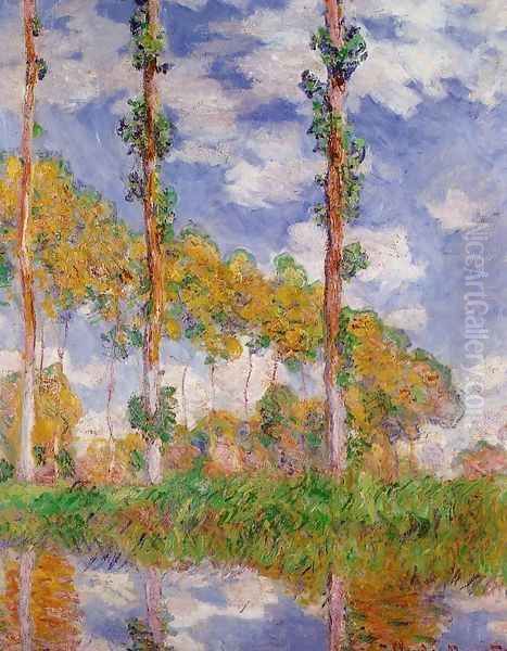 Three Trees In Summer Oil Painting by Claude Oscar Monet