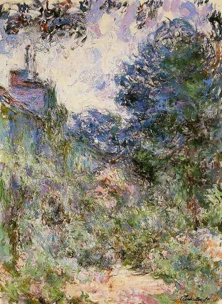 The House Seen From The Rose Garden3 Oil Painting by Claude Oscar Monet