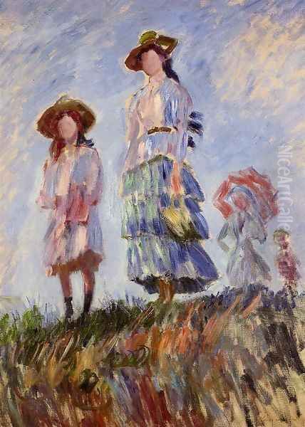 Promenade (study) Oil Painting by Claude Oscar Monet