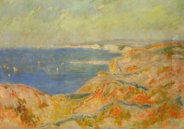 On The Cliff Near Dieppe2 Oil Painting by Claude Oscar Monet