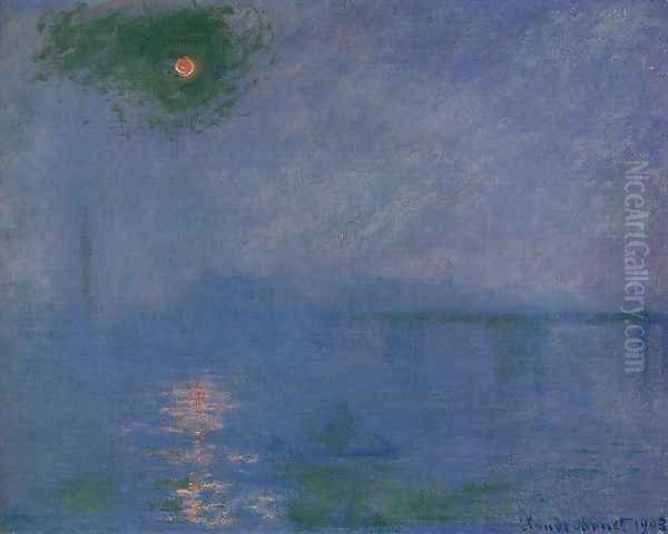 Charing Cross Bridge, Fog on the Themes Oil Painting by Claude Oscar Monet