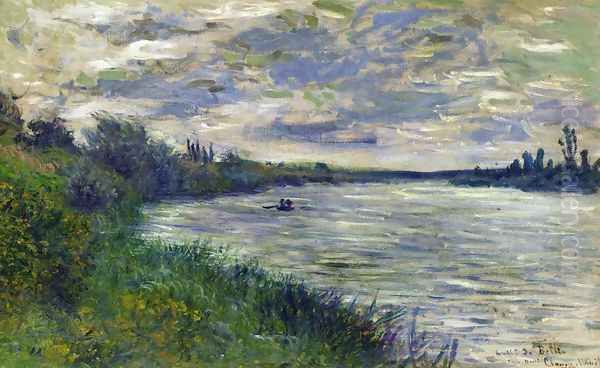 The Seine Near Vetheuil Stormy Weather Oil Painting by Claude Oscar Monet