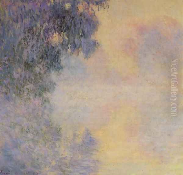 Arm Of The Seine Near Giverny In The Fog Oil Painting by Claude Oscar Monet