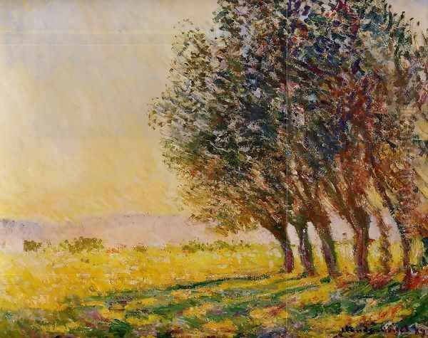 Willows At Sunset Oil Painting by Claude Oscar Monet