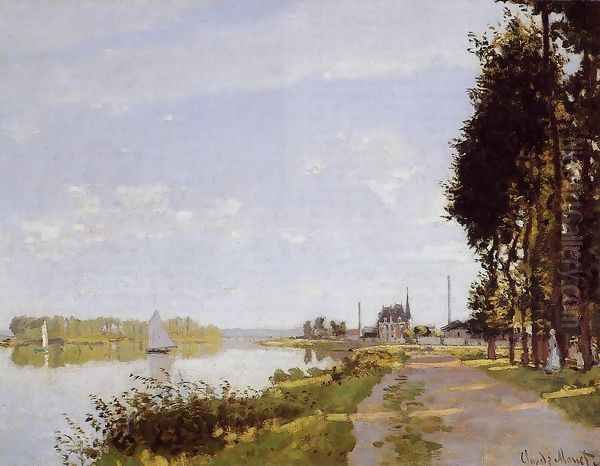 The Promenade At Argenteuil2 Oil Painting by Claude Oscar Monet