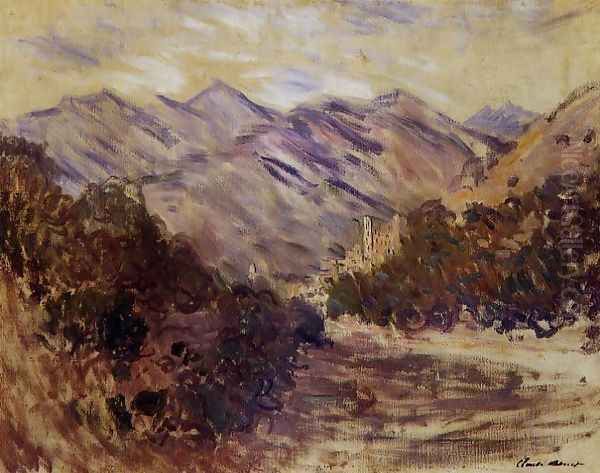 The Valley Of The Nervia With Dolceacqua Oil Painting by Claude Oscar Monet