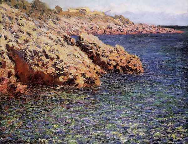 Rocks On The Mediterranean Coast Aka Cam D Antibes Oil Painting by Claude Oscar Monet