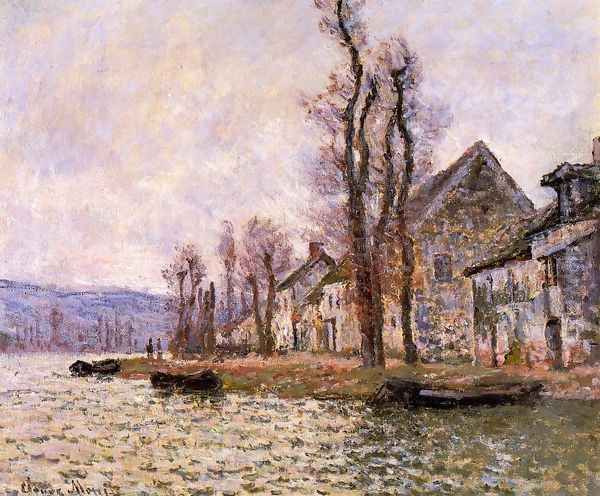 The Bend Of The Seine At Lavacourt Winter Oil Painting by Claude Oscar Monet