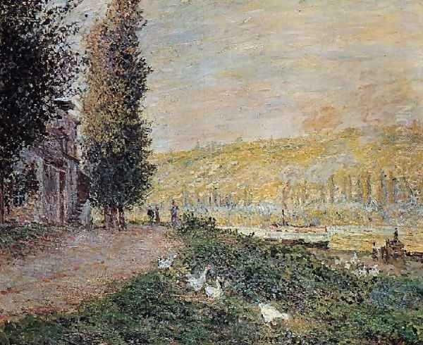 The Banks Of The Seine Lavacour Oil Painting by Claude Oscar Monet