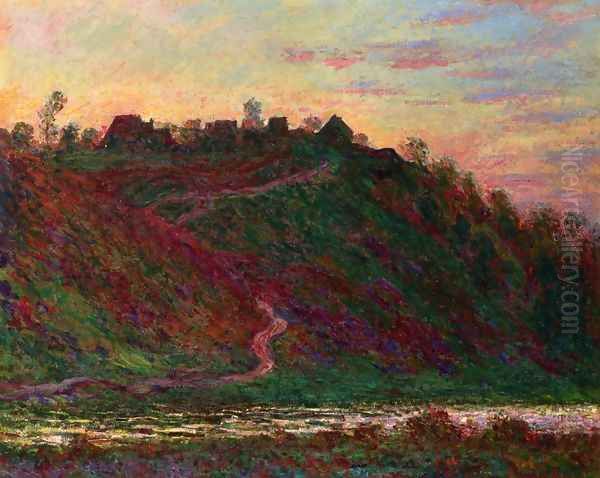 The Village Of La Coche Blond Evening Oil Painting by Claude Oscar Monet