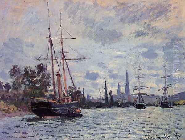 The Seine At Rouen2 Oil Painting by Claude Oscar Monet