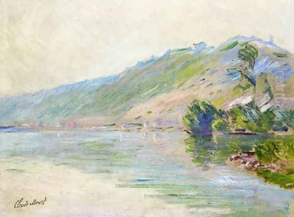 The Seine At Port Villes Clear Weather Oil Painting by Claude Oscar Monet