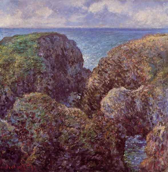 Group Of Rocks At Port Goulphar Oil Painting by Claude Oscar Monet