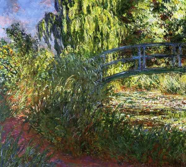 Waterlily Pond And Path By The Water Oil Painting by Claude Oscar Monet