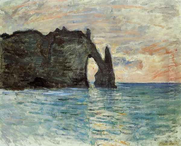 The Cliff At Etretat Oil Painting by Claude Oscar Monet