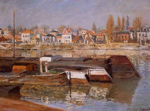 The Seine At Asnieres Oil Painting by Claude Oscar Monet