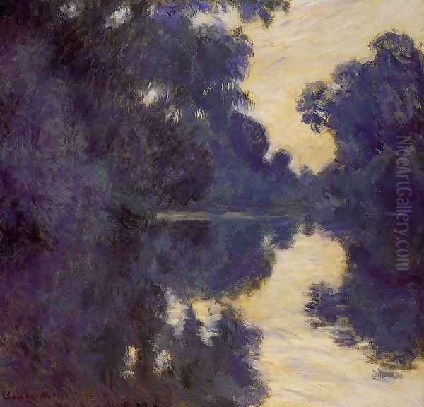 Morning On The Seine4 Oil Painting by Claude Oscar Monet