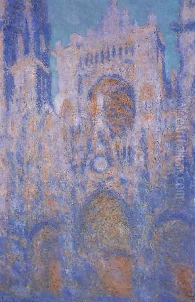 Rouen Cathedral Symphony In Grey And Rose Oil Painting by Claude Oscar Monet