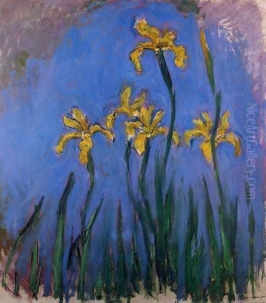 Yellow Irises2 Oil Painting by Claude Oscar Monet