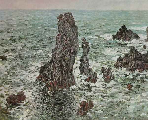 Rocks at Belle-Ile (The Needles of Port-Coton) Oil Painting by Claude Oscar Monet