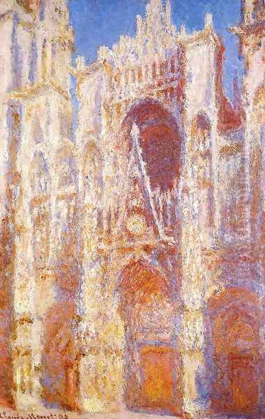 Rouen Cathedral, the Portal in the Sun Oil Painting by Claude Oscar Monet