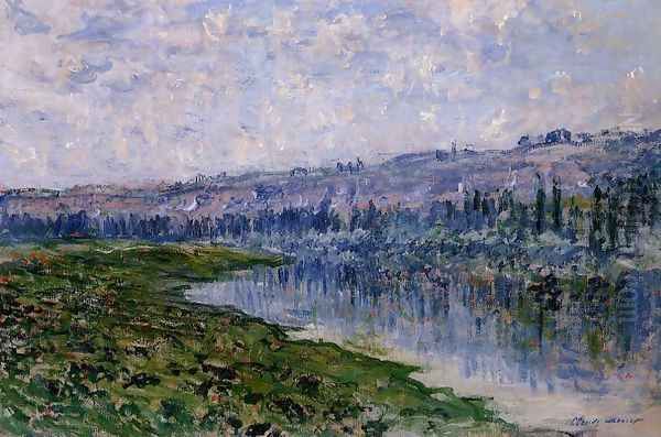 The Seine And The Chaantemesle Hills Oil Painting by Claude Oscar Monet