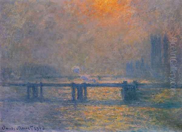 Charing Cross Bridge, The Thames I Oil Painting by Claude Oscar Monet