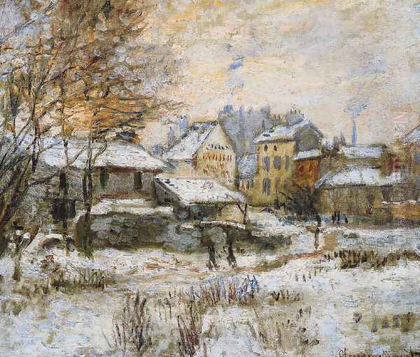 Effet de neige, soleil couchant, 1875 Oil Painting by Claude Oscar Monet