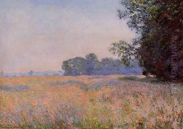 Oat Field Oil Painting by Claude Oscar Monet