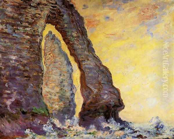 The Rock Needle Seen Through The Porte D Aval Oil Painting by Claude Oscar Monet