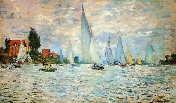 Regatta at Argenteuil I Oil Painting by Claude Oscar Monet