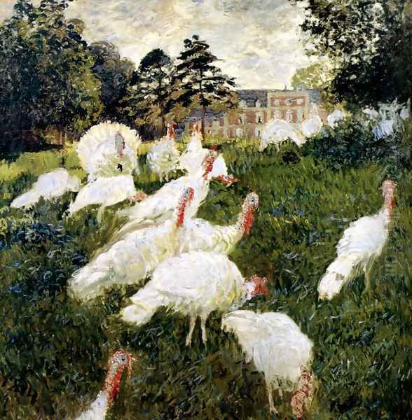 The Turkeys Oil Painting by Claude Oscar Monet