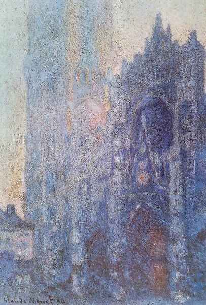 The Portal And The Tour D Albane At Dawn Oil Painting by Claude Oscar Monet