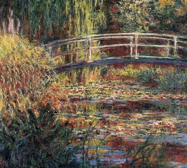 Water-Lily Pond, Symphony in Rose Oil Painting by Claude Oscar Monet