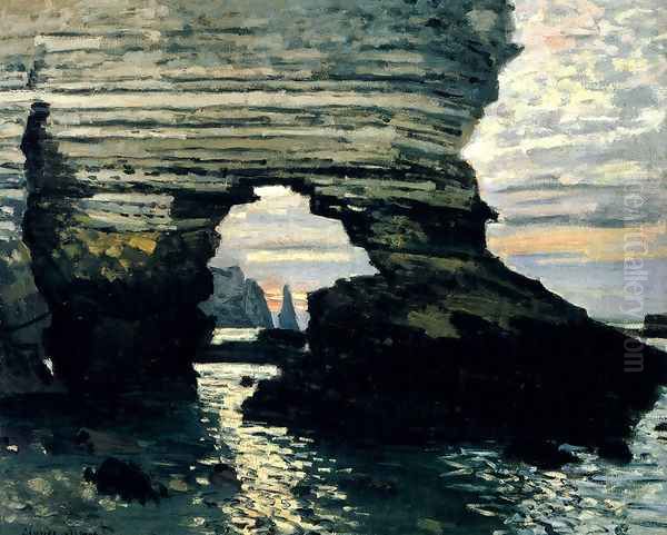 La Porte D'Amount, Etretat Oil Painting by Claude Oscar Monet