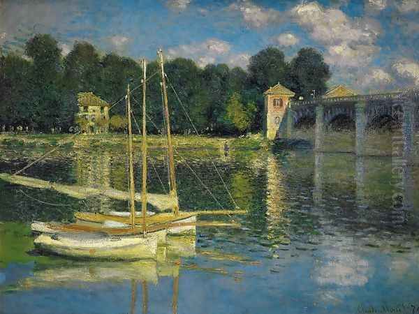 Le pont d'Argenteuil 1874 Oil Painting by Claude Oscar Monet