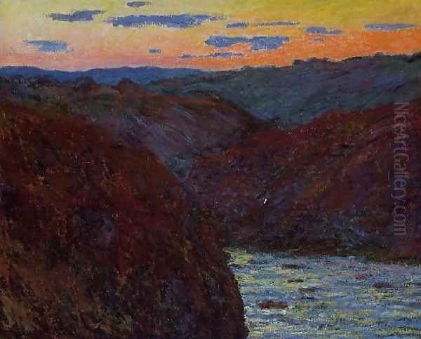 Valley Of The Creuse Sunset2 Oil Painting by Claude Oscar Monet