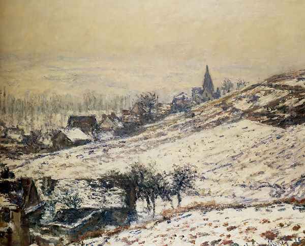 Winter At Giverny 2 Oil Painting by Claude Oscar Monet