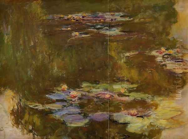 The Water-Lily Pond (right side) Oil Painting by Claude Oscar Monet