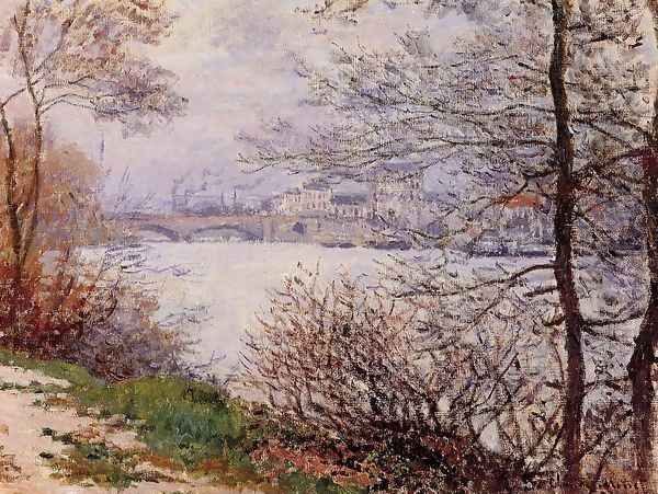 The Banks of the Seine, Ile de la Grande-Jatte Oil Painting by Claude Oscar Monet