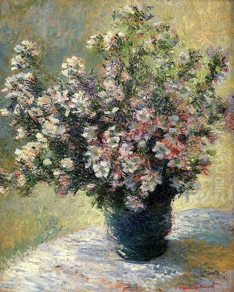 Vase Of Flowers Oil Painting by Claude Oscar Monet