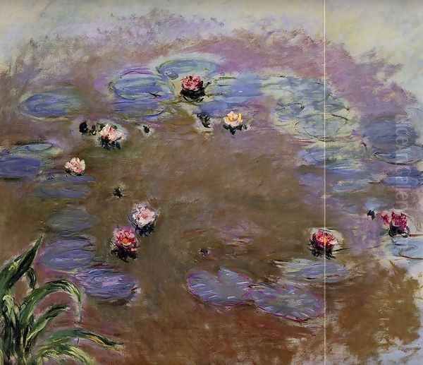 Water-Lilies (detail) Oil Painting by Claude Oscar Monet