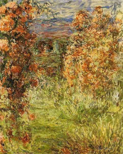 The House Among The Roses Oil Painting by Claude Oscar Monet