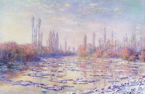 Floating Ice Oil Painting by Claude Oscar Monet